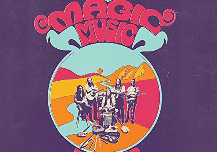 Colorful psychedelic music movie poster art.