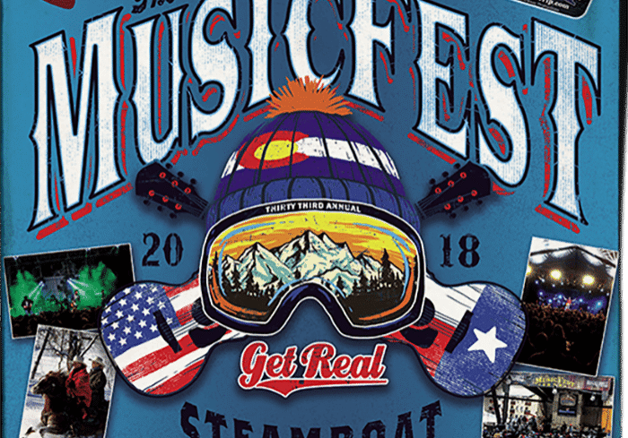 MusicFest 2018 poster, Steamboat Colorado theme.