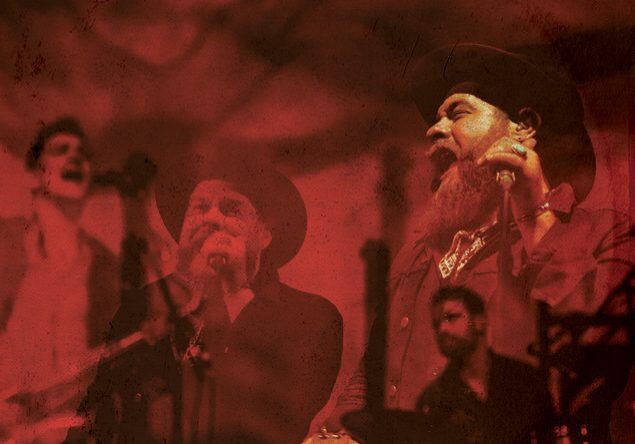 Nathaniel Rateliff performing live at Red Rocks.