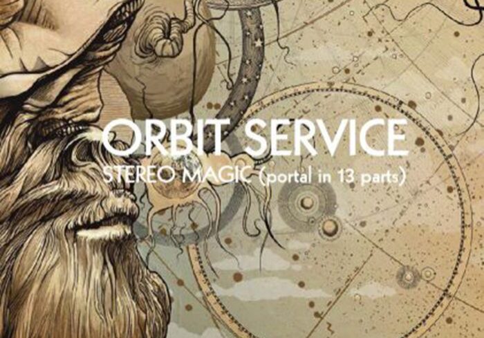 Abstract artwork with text "Orbit Service.