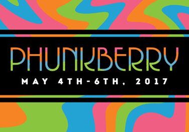 Colorful Phunkberry festival banner, May 2017.