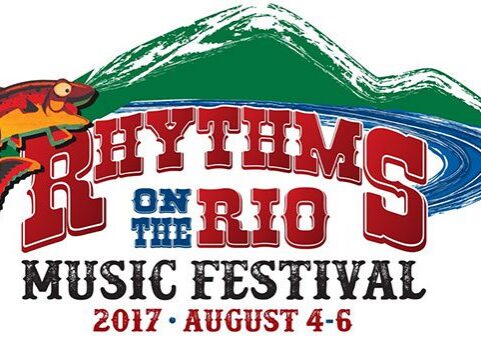 Rhythms on the Rio Music Festival logo.