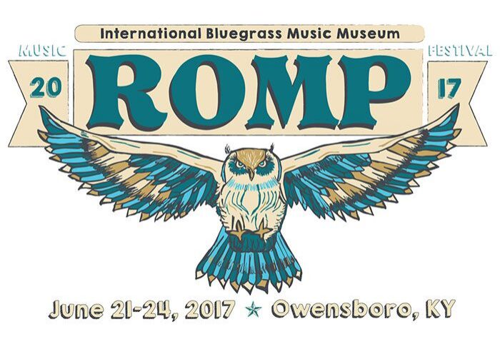 ROMP 2017 festival poster with owl.