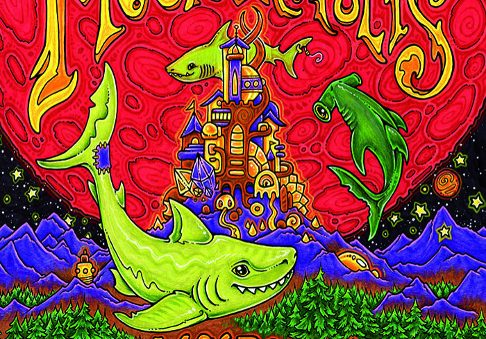Colorful album cover with whimsical creatures.
