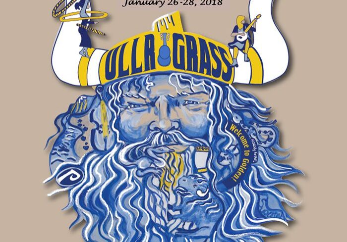 UllrGrass festival poster with Viking theme.