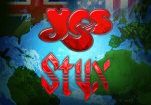 Yes and Styx band logos on map.