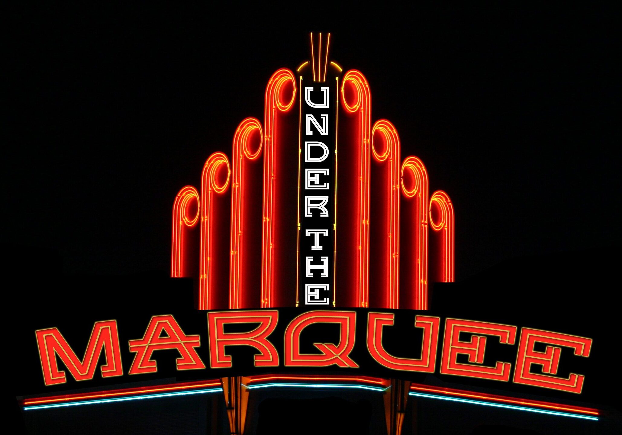 Neon sign reading "Under the Marquee".